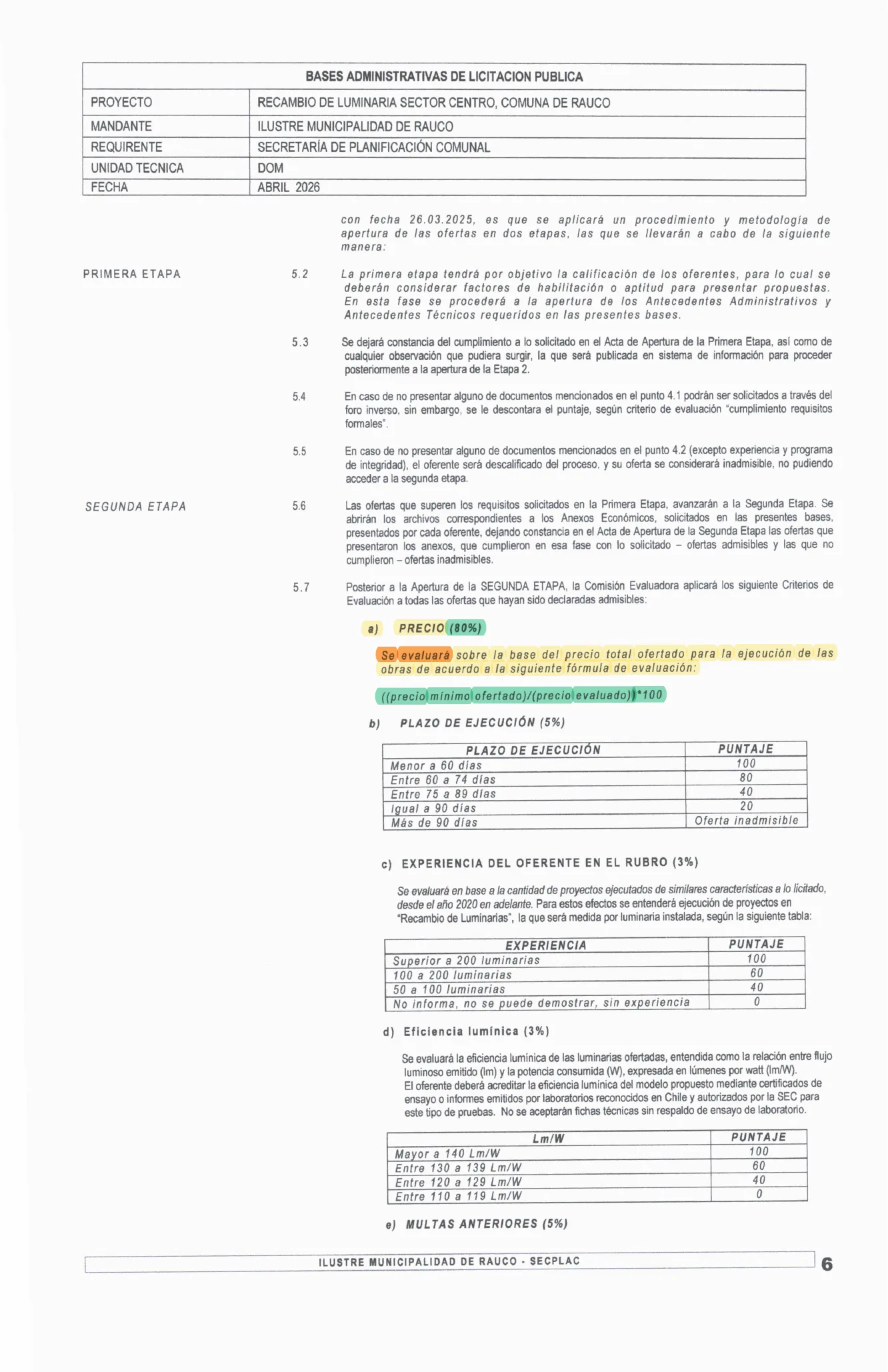 Página 4 de Bases Administrativas usada como fuente documental